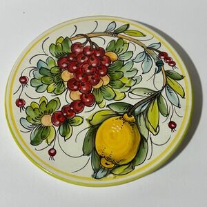 Abbiamo Tutto Italian Ceramic Decorative platter serving dish Fruit Lemon Grape